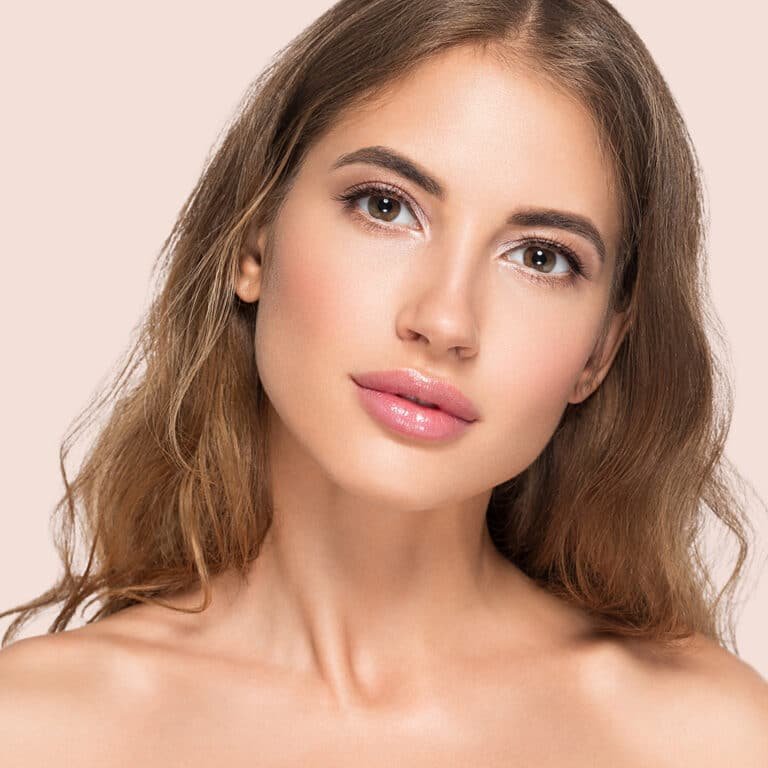 Healthy glowing skin after cosmetic treatment